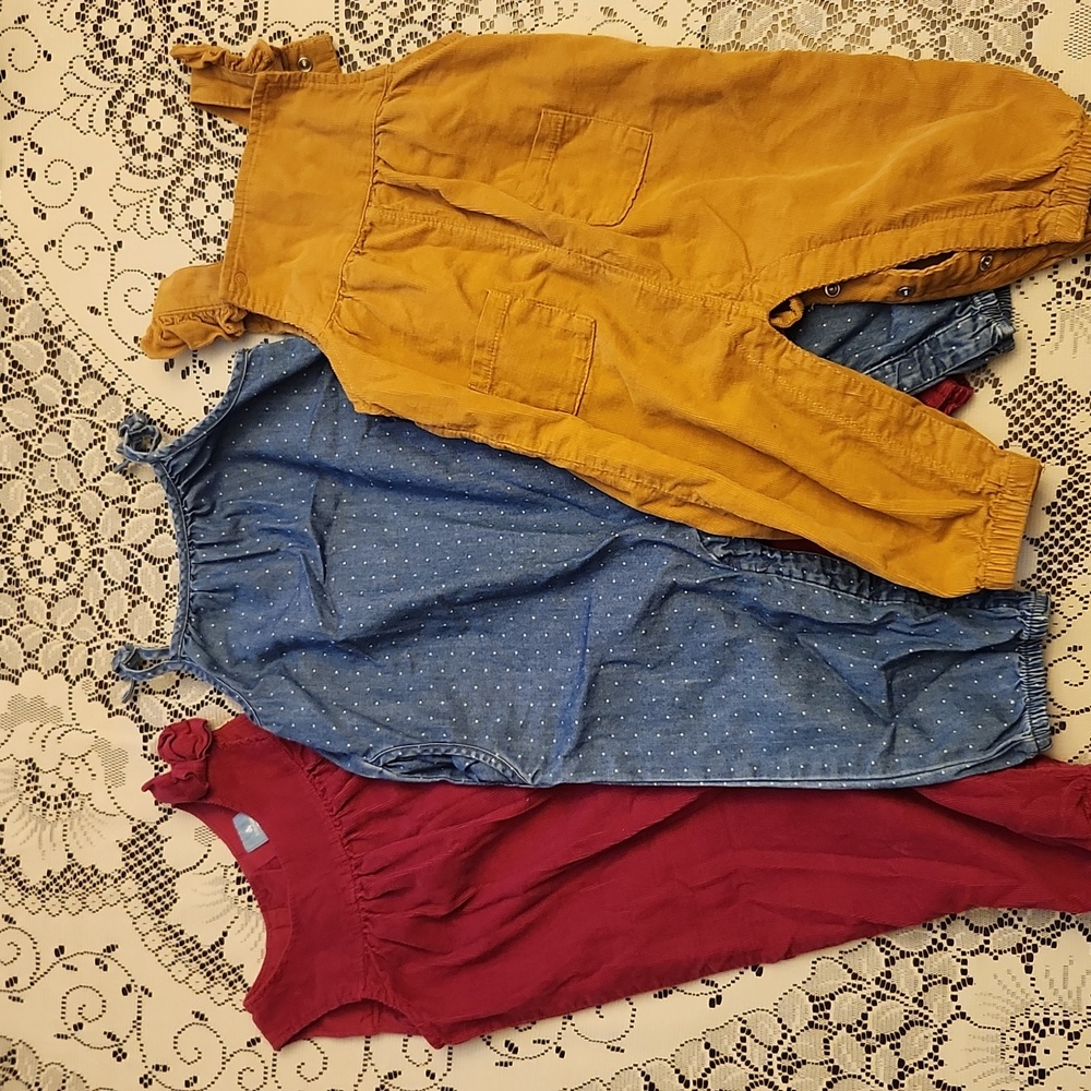 6-12 mos baby girl rompers.